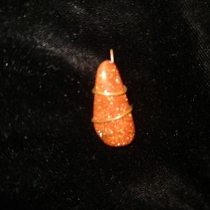 Glittery Orange Stone Pendant